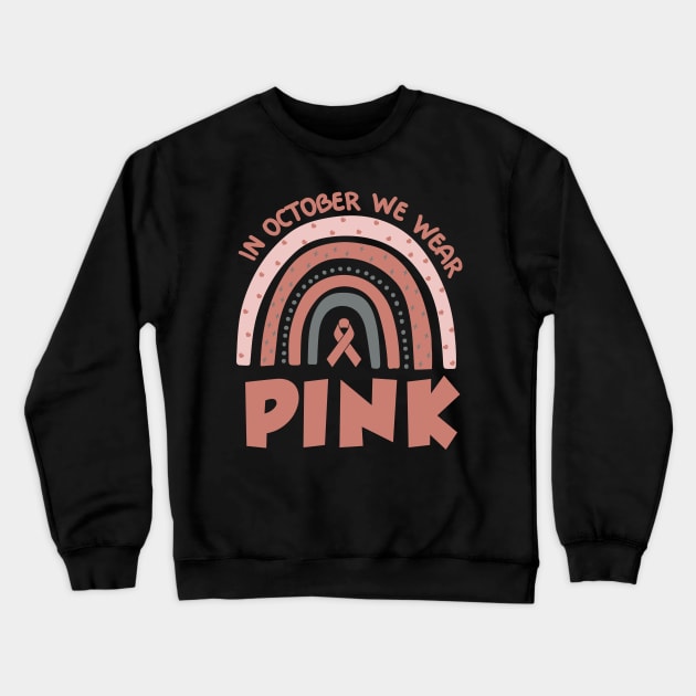 In October we wear pink Crewneck Sweatshirt by trendybestgift